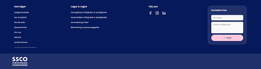 Footer after redesign