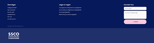 Footer before redesign