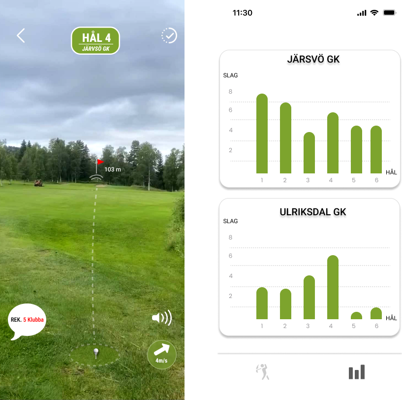 GolfGo prototype explorations